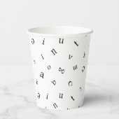 Buchstaben Pappbecher (Rückseite)