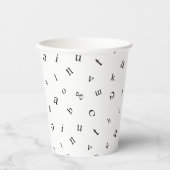 Buchstaben Pappbecher (Vorderseite)
