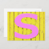 Buchstaben Postkarte (Vorne/Hinten)