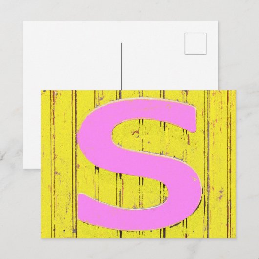 Buchstaben Postkarte (Vorne/Hinten)