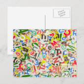 Buchstaben Postkarte (Vorne/Hinten)