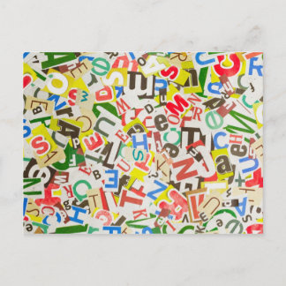 Buchstaben Postkarte