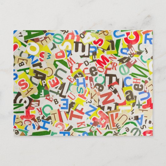 Buchstaben Postkarte (Vorderseite)