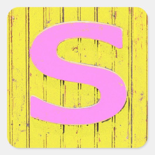 Buchstaben Quadratischer Aufkleber (Vorderseite)