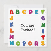 Buchstaben Rahmen Einladung (Vorderseite)