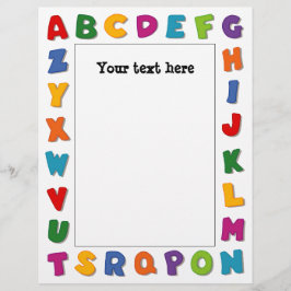 Buchstaben Rahmen flache Blätter