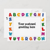 Buchstaben Rahmen Postkarte (Vorne/Hinten)