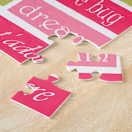 Buchstaben Rosa und Grüne Liebe Puzzle (Seite)