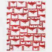 Buchstaben, rot, weiß, Herz, Geschenk, Liebe, i +  Fleecedecke (Vorderseite)