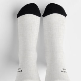 Buchstaben schwarz auf Leinen, Das hat sie gesagt  Socken