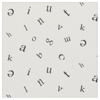 Buchstaben Stoff