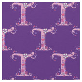 Buchstaben T, dekorativer Text, kundenspezifisch Stoff (Nahaufnahme)