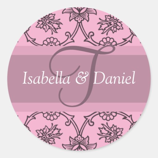 Buchstaben T Runder Aufkleber (Vorderseite)