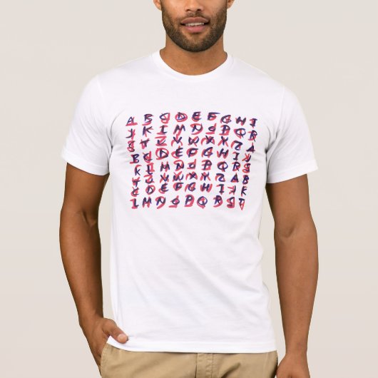 Buchstaben T-Shirt (Vorderseite)