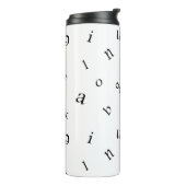Buchstaben Thermosbecher (Nach links gedreht)