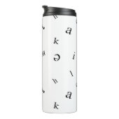 Buchstaben Thermosbecher (Nach rechts gedreht)