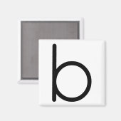 Buchstaben Titel "b" Magnet (Vorderseite/Rückseite)