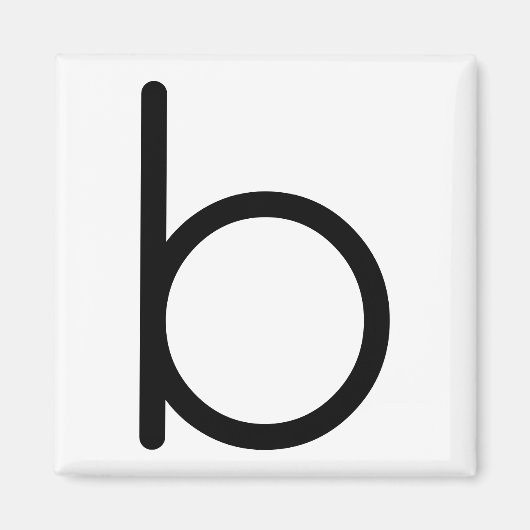 Buchstaben Titel "b" Magnet (Vorne)