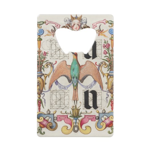 Buchstaben U und V Mira Calligraphiae Kalligraphie Geldbeutel Flaschenöffner (Vorderseite)