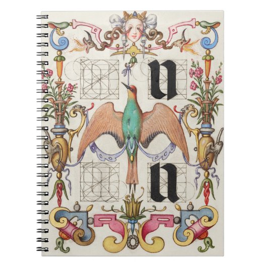 Buchstaben U und V Mira Calligraphiae Kalligraphie Notizblock (Vorderseite)