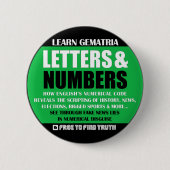 Buchstaben u. Zahlen (Buch-Werbeaktion-Knopf) Button (Vorderseite)