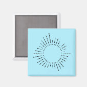 Buchstaben und Zahlen im Morsecode Magnet (Vorderseite/Rückseite)