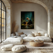 Buchstaben unter dem Waldlicht Leinwanddruck