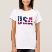 Buchstaben USA-Flaggen-3D T-Shirt (Vorderseite)