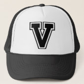 Buchstaben "V"-Monogramm Truckerkappe (Vorderseite)