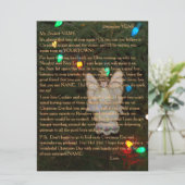 Buchstaben von Santa Angel Lights Feiertagskarte (Stehend Vorderseite)