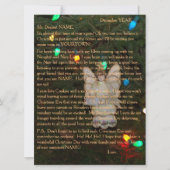 Buchstaben von Santa Angel Lights Feiertagskarte (Vorderseite)