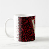 Buchstaben W rot und bordeauxrot Kaffeetasse (Links)