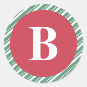 Buchstaben-Weihnachtskollektion Runder Aufkleber