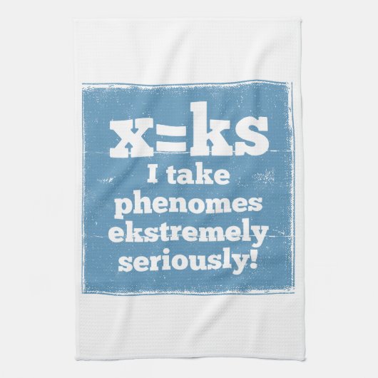Buchstaben x Phenome klingen phonisch Geschirrtuch (Vertikal)