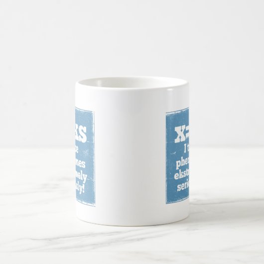 Buchstaben x Phenome klingen phonisch Kaffeetasse (Mittel)