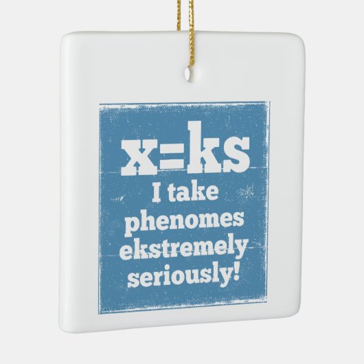 Buchstaben x Phenome klingen phonisch Keramikornament (Rechts)