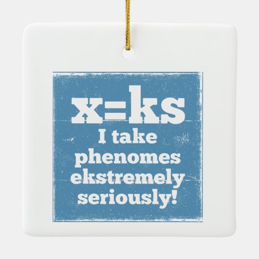 Buchstaben x Phenome klingen phonisch Keramikornament (Rückseite)