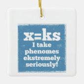 Buchstaben x Phenome klingen phonisch Keramikornament (Vorderseite)