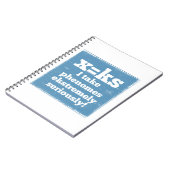 Buchstaben x Phenome klingen phonisch Notizblock (Linke Seite)