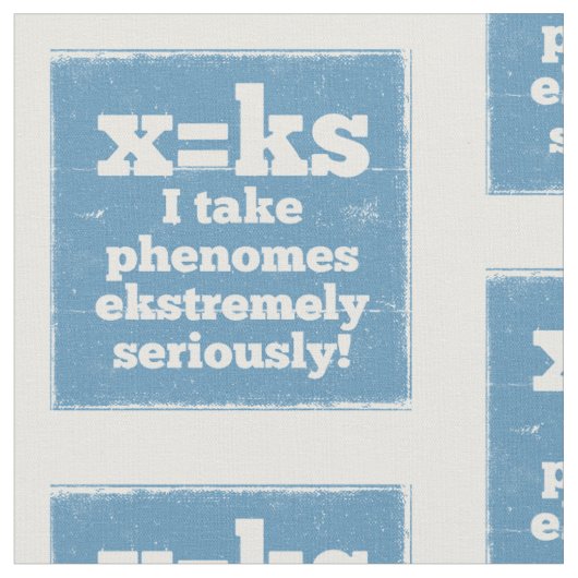 Buchstaben x Phenome klingen phonisch Stoff (Nahaufnahme)