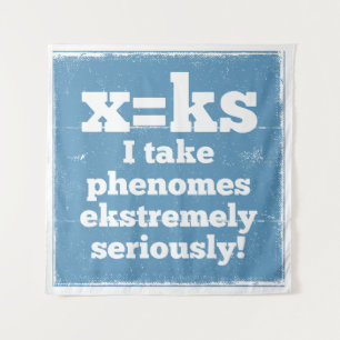 Buchstaben x Phenome klingen phonisch Wandteppich