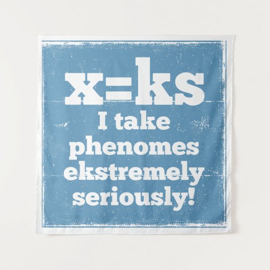 Buchstaben x Phenome klingen phonisch Wandteppich (Vorderseite)