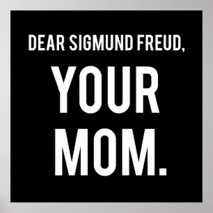 Buchstaben zu den toten Leuten: Sigmund Freud Poster