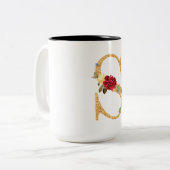 Buchstaben Zweifarbige Tasse (Vorderseite Links)