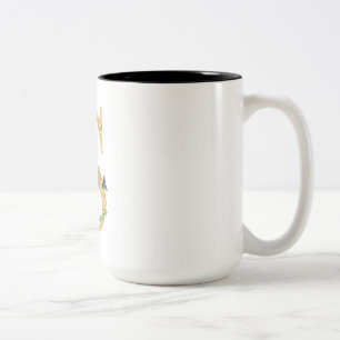 Buchstaben Zweifarbige Tasse
