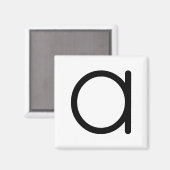 Buchstabenbezeichnung "a" magnet (Vorderseite/Rückseite)