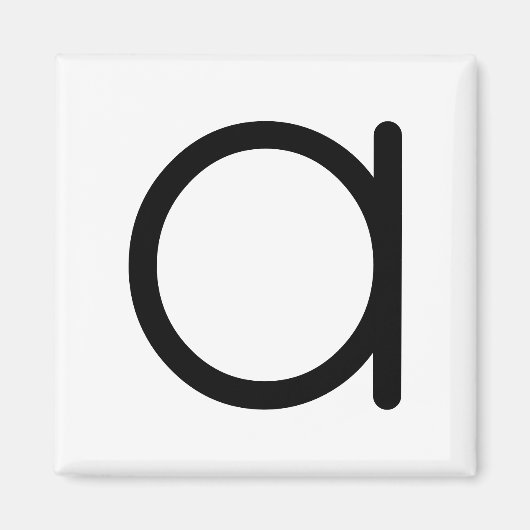 Buchstabenbezeichnung "a" magnet (Vorne)