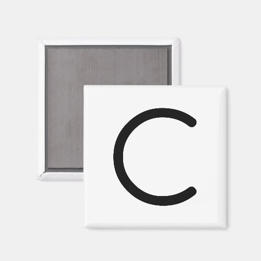 Buchstabenbezeichnung "c" magnet (Vorderseite/Rückseite)