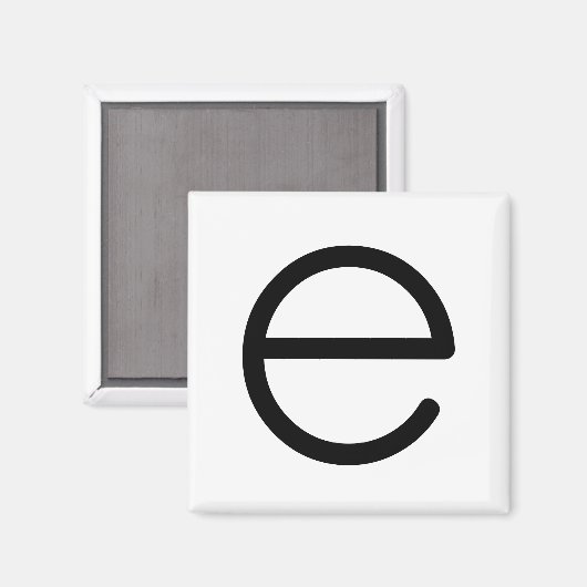 Buchstabenbezeichnung "e" magnet (Vorderseite/Rückseite)