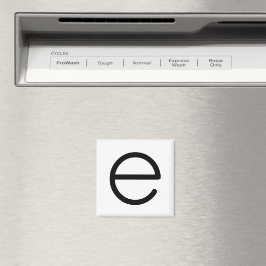 Buchstabenbezeichnung "e" magnet (In Situ (Geschirrspüler))